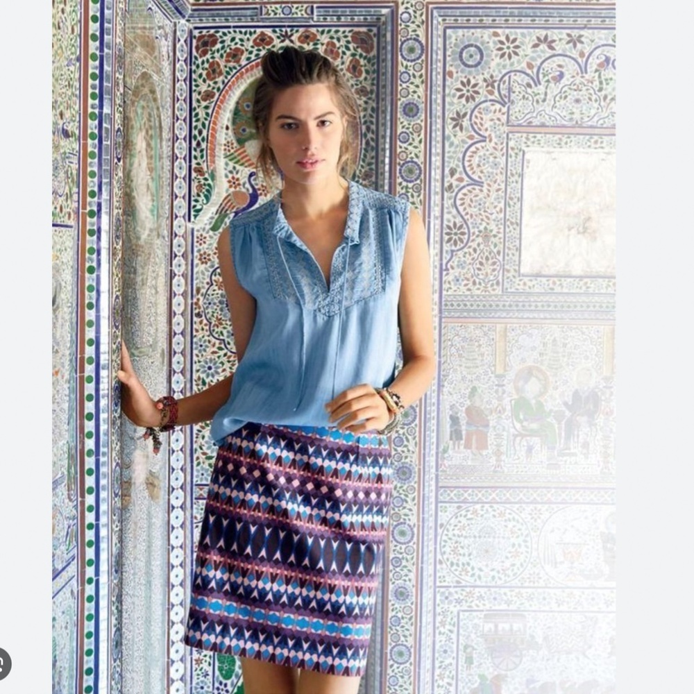 J. Crew Salon Mini Skirt Gemstone Print